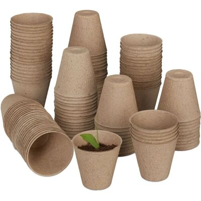 RELAXDAYS - Peat pots 7.5x8 cm - braun - 240 Stk - Anzucht-Töpfe RELAXDAYS - Peat pots 7.5x8 cm - braun - 240 Stk - Anzucht-Töpfe