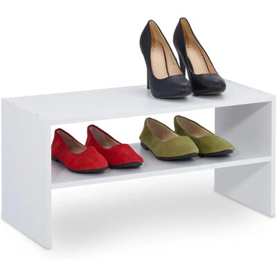 Relaxdays Stapelbar Skohylla - Vit, 4 Par, 29.5x60x29.5 cm Relaxdays Stapelbar Skohylla - Vit, 4 Par, 29.5x60x29.5 cm