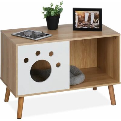 Relaxdays Kattenhuis met Pootafdruk-Design Relaxdays Kattenhuis met Pootafdruk-Design