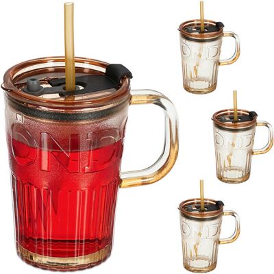 Relaxdays - Glassware Set - 450 ml - Light Brown - Glassware Relaxdays - Glassware Set - 450 ml - Light Brown - Glassware
