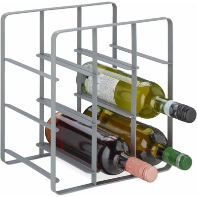 Relaxdays 10047449 Weinregal - Horizontaler Eisen-Weinhalter für 9 Flaschen Relaxdays 10047449 Weinregal - Horizontaler Eisen-Weinhalter für 9 Flaschen