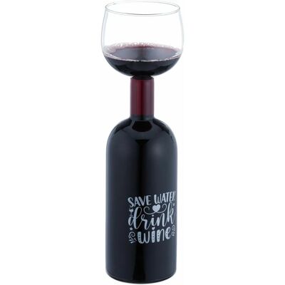 Relaxdays Rotwein Glas - 750 ml, Lustige Nachricht, Dekanter Relaxdays Rotwein Glas - 750 ml, Lustige Nachricht, Dekanter