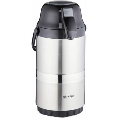 Relaxdays Stainless Steel Thermal Carafe - 2.2L - Keeps Beverages Hot or Cold Relaxdays Stainless Steel Thermal Carafe - 2.2L - Keeps Beverages Hot or Cold