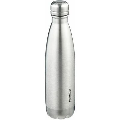 Relaxdays 10047589 Trinkflasche - Edelstahl, Antirutsch, 500ml Relaxdays 10047589 Trinkflasche - Edelstahl, Antirutsch, 500ml