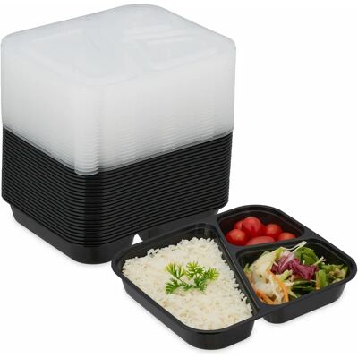 Relaxdays Schwarz 24-teiliges Meal Prep Aufbewahrungsset Relaxdays Schwarz 24-teiliges Meal Prep Aufbewahrungsset
