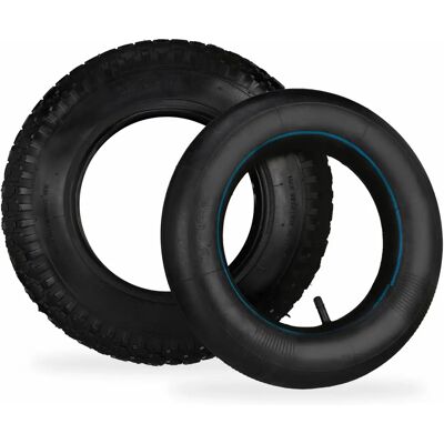 Relaxdays 3.50-8 Tire & Inner Tube - Garden Cart Wheel Relaxdays 3.50-8 Tire & Inner Tube - Garden Cart Wheel