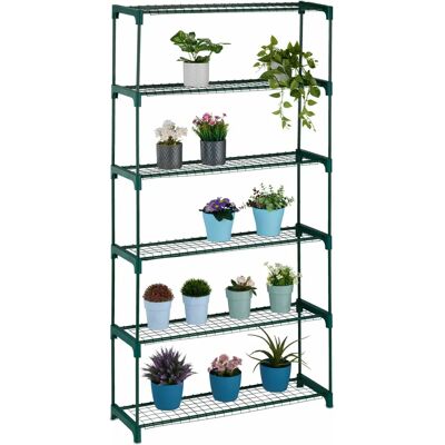 Relaxdays Plant Shelf - 6-Levels Vertical Storage - Green Relaxdays Plant Shelf - 6-Levels Vertical Storage - Green