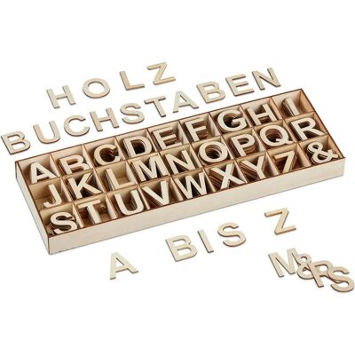 Relaxdays Wooden Letters Set - A-Z & Symbols - Craft & Decor Relaxdays Wooden Letters Set - A-Z & Symbols - Craft & Decor