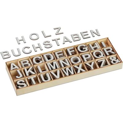Relaxdays Träbokstavssats - 324 A-Z & Symboler - Gör-det-själv Dekor & Lärande Relaxdays Träbokstavssats - 324 A-Z & Symboler - Gör-det-själv Dekor & Lärande
