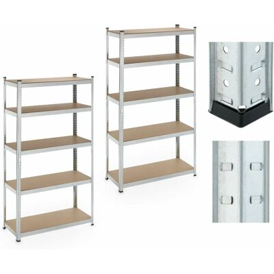 Relaxdays Schwerlastregale Set - 180x100x40cm, 500kg Kapazität Relaxdays Schwerlastregale Set - 180x100x40cm, 500kg Kapazität
