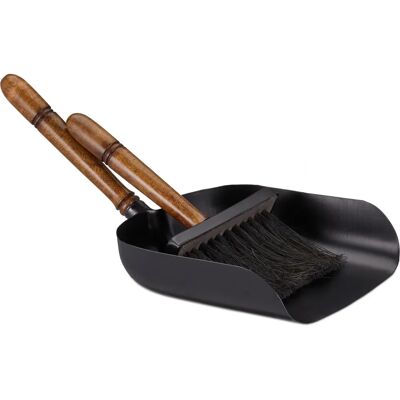 Relaxdays Kaminreinigungsset - Eisen & Holzgriff - Schwarz Braun Relaxdays Kaminreinigungsset - Eisen & Holzgriff - Schwarz Braun