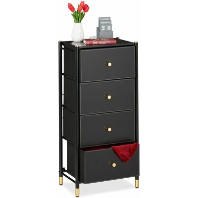 Relaxdays 10047884 chest of drawers - Modern black and gold storage unit Relaxdays 10047884 chest of drawers - Modern black and gold storage unit