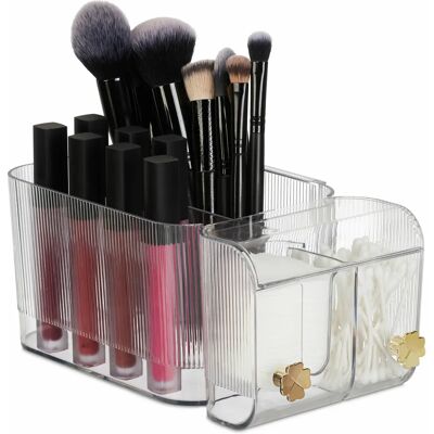 Relaxdays 10047929 Make-up Organizer - Wandmontiert, 4 Fächer, 2 Haken Relaxdays 10047929 Make-up Organizer - Wandmontiert, 4 Fächer, 2 Haken