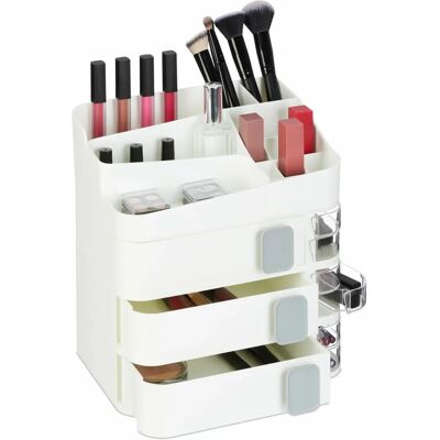 Relaxdays Makeup Organizer - 24 Fächer - Weiß Relaxdays Makeup Organizer - 24 Fächer - Weiß
