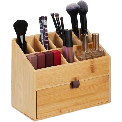Relaxdays Natürlicher Bambus Kosmetik-Organizer - Kosmetikaufbewahrung Relaxdays Natürlicher Bambus Kosmetik-Organizer - Kosmetikaufbewahrung