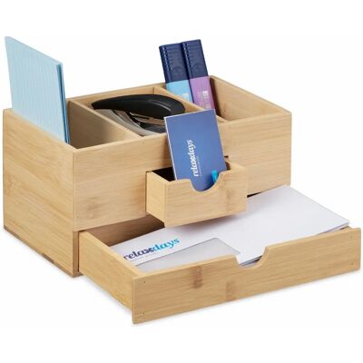 Relaxdays 10047981 bamboe bureau-organizer Relaxdays 10047981 bamboe bureau-organizer