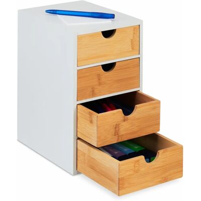 Relaxdays Bambus Schreibtisch-Organizer - 4 Schubladen Relaxdays Bambus Schreibtisch-Organizer - 4 Schubladen