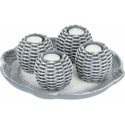Relaxdays Soporte de velas - Decoración shabby elegante Relaxdays Soporte de velas - Decoración shabby elegante