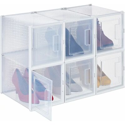 Relaxdays Aufbewahrungsbox - Stapelbare transparente Schuhbox - Für High Heels geeignet Relaxdays Aufbewahrungsbox - Stapelbare transparente Schuhbox - Für High Heels geeignet