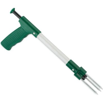 Relaxdays Onkruidtrekker - Handgereedschap, 37 cm, Groen Zilver Relaxdays Onkruidtrekker - Handgereedschap, 37 cm, Groen Zilver