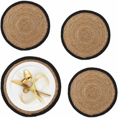 Relaxdays Water Hyacinth Round Placemat - Placemat Relaxdays Water Hyacinth Round Placemat - Placemat
