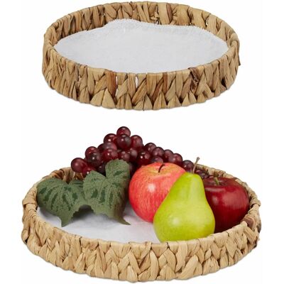 Relaxdays Wasserhyazinthe Obstkorb - Natur - Boho Stil Relaxdays Wasserhyazinthe Obstkorb - Natur - Boho Stil