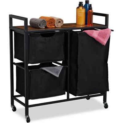 Relaxdays Rangement pour Linge - 3 Panier Design Industriel - Publicité Relaxdays Rangement pour Linge - 3 Panier Design Industriel - Publicité