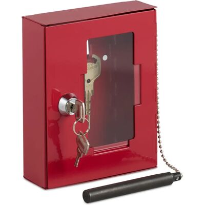 Relaxdays Key Safe - Wall-mounted Secure Lock with Glass Panel for Emergencies Relaxdays Key Safe - Wall-mounted Secure Lock with Glass Panel for Emergencies