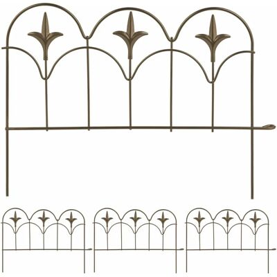 Relaxdays garden fencing - Set of 4 steel borders - Bronze Relaxdays garden fencing - Set of 4 steel borders - Bronze