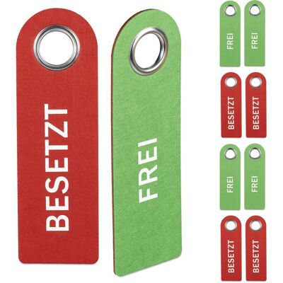 Relaxdays Türschild-Set - Wendbar Frei/Geschlossen - Rot/Grün Relaxdays Türschild-Set - Wendbar Frei/Geschlossen - Rot/Grün