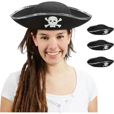 Relaxdays Ensemble de Chapeaux de Pirate - Accessoires de Costume Tricorn Relaxdays Ensemble de Chapeaux de Pirate - Accessoires de Costume Tricorn