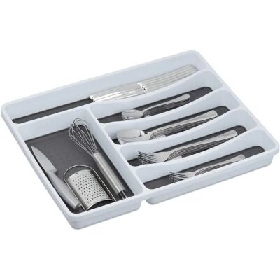 RELAXDAYS 2x Cutlery Organizer - White/Gray RELAXDAYS 2x Cutlery Organizer - White/Gray