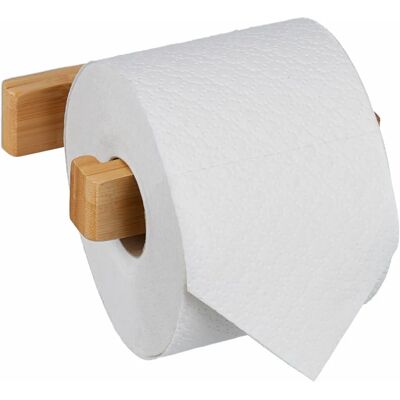 Relaxdays 10048530 soporte papel higiénico - Modern soporte de bambú para pared Relaxdays 10048530 soporte papel higiénico - Modern soporte de bambú para pared