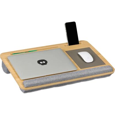 Relaxdays Bambus Laptopkissen und Tablett - Für bis zu 17-Zoll-Laptops Relaxdays Bambus Laptopkissen und Tablett - Für bis zu 17-Zoll-Laptops