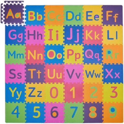 Relaxdays Kinder Puzzle Spielmatte - Bunte Lernmatte Relaxdays Kinder Puzzle Spielmatte - Bunte Lernmatte