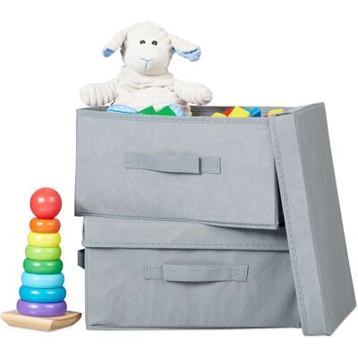 Relaxdays - Pack 2 - Grå - 17x23x33 cm - Storage Boxes Relaxdays - Pack 2 - Grå - 17x23x33 cm - Storage Boxes