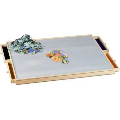 Relaxdays Kiefernholz Puzzle-Platte mit Stauraum - Für Puzzles bis 1000 Teile Relaxdays Kiefernholz Puzzle-Platte mit Stauraum - Für Puzzles bis 1000 Teile