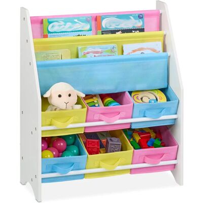 Relaxdays Kinderspielezeugregal - Bunte Aufbewahrung mit 6 Kisten Relaxdays Kinderspielezeugregal - Bunte Aufbewahrung mit 6 Kisten