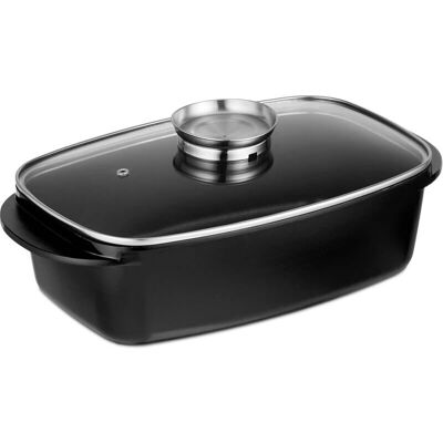 Relaxdays Oven Roaster with Lid - 5L Non-Stick Versatile Cooking Pot Relaxdays Oven Roaster with Lid - 5L Non-Stick Versatile Cooking Pot