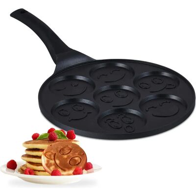 Relaxdays Pancake-Pfanne - Lustige Gesicht Pfanne 7-Form Frühstückskochgeschirr Relaxdays Pancake-Pfanne - Lustige Gesicht Pfanne 7-Form Frühstückskochgeschirr
