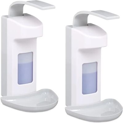 Relaxdays Dispenser 2-pack - 500ml Wall-mounted sanitizer/soap dispenser Relaxdays Dispenser 2-pack - 500ml Wall-mounted sanitizer/soap dispenser