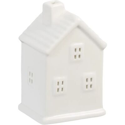 Relaxdays Ceramic Candle House - White Tealight Holder - Christmas Decor Relaxdays Ceramic Candle House - White Tealight Holder - Christmas Decor