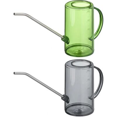 Relaxdays Grau/Grün 1L Zimmerpflanzen-Gießkanne Set von 2 Relaxdays Grau/Grün 1L Zimmerpflanzen-Gießkanne Set von 2