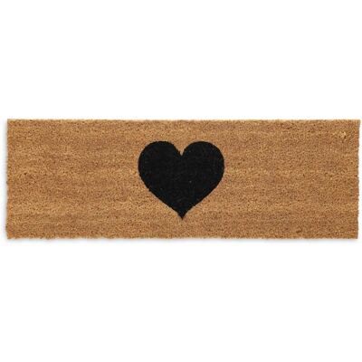 Relaxdays Alfombra de coco con corazón 75x25cm - Felpudo Relaxdays Alfombra de coco con corazón 75x25cm - Felpudo
