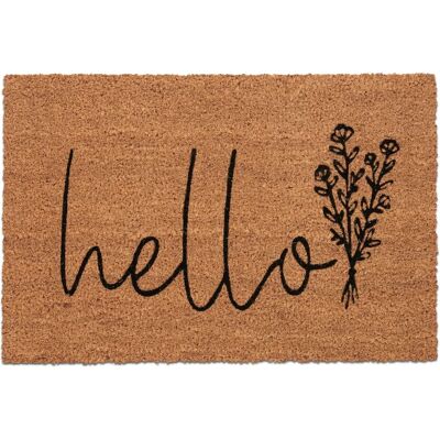Relaxdays Kokosmat - Hello Bloemenbos - 60x40 cm - Deurmat Relaxdays Kokosmat - Hello Bloemenbos - 60x40 cm - Deurmat