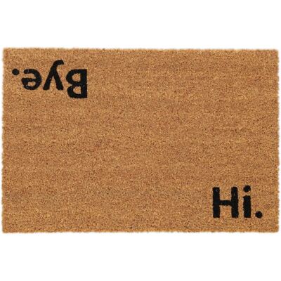 Relaxdays Tapis en Coco - Message Hi/Bye, Intérieur/Extérieur, Antidérapant, 60x40cm - Publicité Relaxdays Tapis en Coco - Message Hi/Bye, Intérieur/Extérieur, Antidérapant, 60x40cm - Publicité