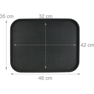 Relaxdays Ensemble de 3 Plateaux de Bar - Antidérapants, Rectangulaires, 46x35cm - Publicité Relaxdays Ensemble de 3 Plateaux de Bar - Antidérapants, Rectangulaires, 46x35cm - Publicité