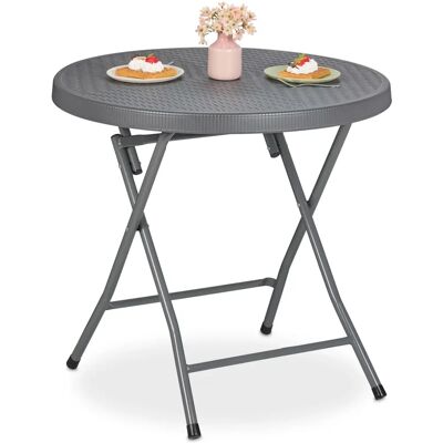 Relaxdays Gartentisch - Faltbar, 74x80cm, Rattan-Optik Relaxdays Gartentisch - Faltbar, 74x80cm, Rattan-Optik