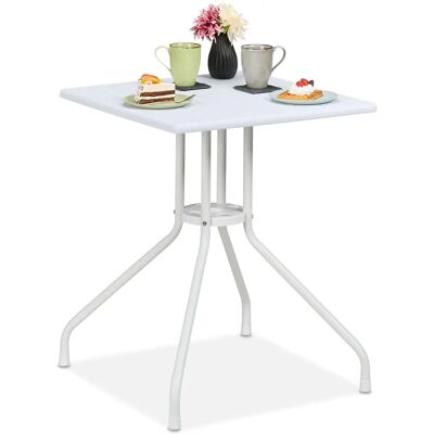 Relaxdays Gartentisch - Klappbar, 73x62x62 cm, Weiß - Gartenmöbel Relaxdays Gartentisch - Klappbar, 73x62x62 cm, Weiß - Gartenmöbel