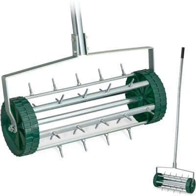 Relaxdays - Ręczny aerator do trawnika i wertykulator - Stal i plastik - 145x44x21cm Relaxdays - Ręczny aerator do trawnika i wertykulator - Stal i plastik - 145x44x21cm